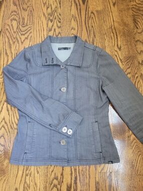 PrAna Women's Gray Button-Front Lightweight Jacket